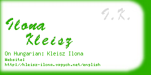 ilona kleisz business card